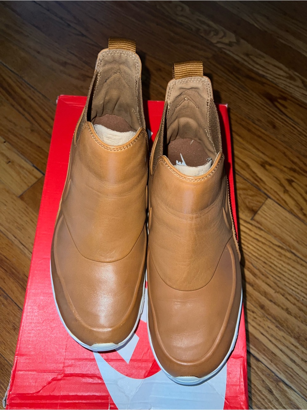 Nike Women’s Slip-On Loafers in Tan/Brown Leather